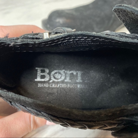 Born Sylvia Distressed Leather Black Bootie 7M - Picture 11 of 14